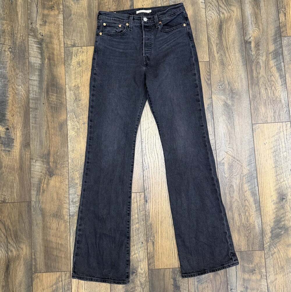 Levi’s Premium Wedgie Bootcut Jeans Women’s 28x34 Black High Rise Denim